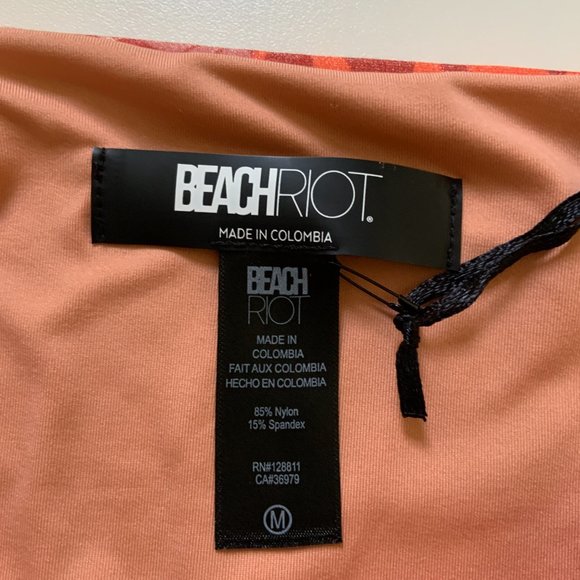 Revolve Beach Riot Milly Bikini Bottom Desert Oasis High Waist Rose Size M - Picture 6 of 10